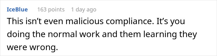 Screenshot of a comment explaining a manager calling a woman useless at work but ending up getting schooled. Screenshot of a comment explaining a manager calling a woman useless at work but ending up getting schooled.