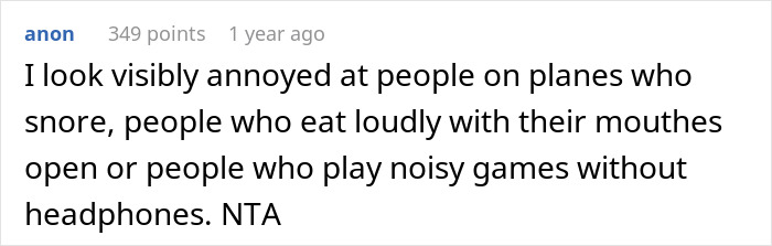 Screenshot of an online comment expressing annoyance at noisy airplane passengers during a long flight with kids. Screenshot of an online comment expressing annoyance at noisy airplane passengers during a long flight with kids.