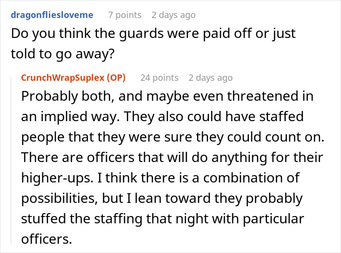 Man discussing Epstein’s death doubts official story based on experience as a prison officer during online conversation.