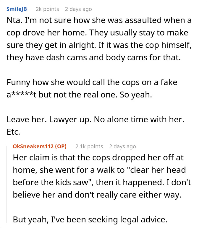 Reddit comment discussion about wife accusing husband of domestic violence draining his empathy for her. Reddit comment discussion about wife accusing husband of domestic violence draining his empathy for her.