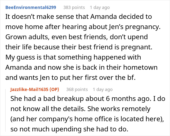 Reddit conversation about a man giving his pregnant girlfriend an ultimatum due to her insecurities affecting their relationship. Reddit conversation about a man giving his pregnant girlfriend an ultimatum due to her insecurities affecting their relationship.