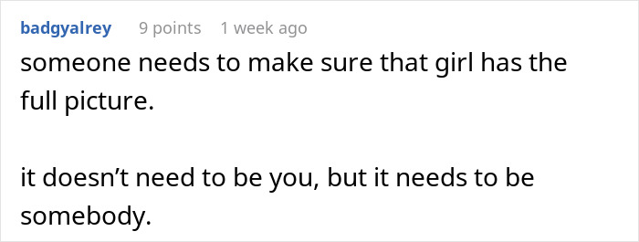 Text post on a social media platform advising someone should explain separation versus divorce to a woman. Text post on a social media platform advising someone should explain separation versus divorce to a woman.