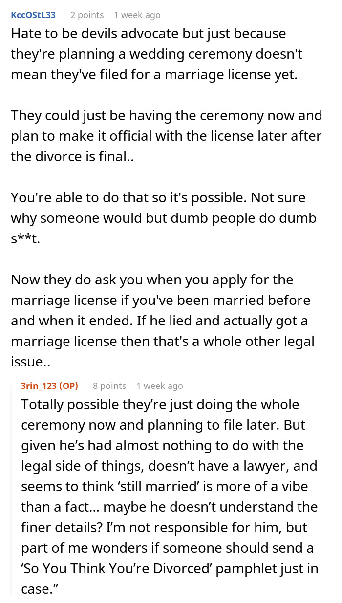 Woman wondering if she should explain to her husband that separation and divorce are legally different concepts Woman wondering if she should explain to her husband that separation and divorce are legally different concepts