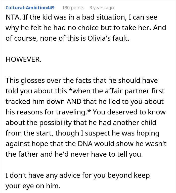 Comment discussing man promising wife a quiet life with two kids but secretly bringing home a bonus stepdaughter, causing tension. Comment discussing man promising wife a quiet life with two kids but secretly bringing home a bonus stepdaughter, causing tension.