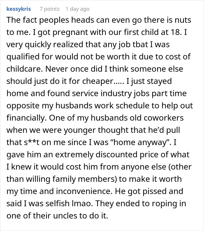 Commenter shares experience on babysitters’ living wage, childcare costs, and undervaluing caregiving work. Commenter shares experience on babysitters’ living wage, childcare costs, and undervaluing caregiving work.