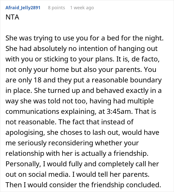 Teen shows up at best friend’s door early morning, confused why she’s not welcome after setting clear boundaries. Teen shows up at best friend’s door early morning, confused why she’s not welcome after setting clear boundaries.