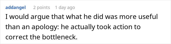 Reddit comment explaining how a manager called a woman useless at work but was later proven wrong. Reddit comment explaining how a manager called a woman useless at work but was later proven wrong.