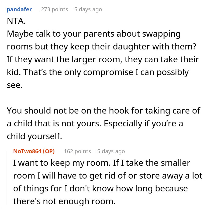 Reddit thread discussing teen removing ladder from bunk bed to block clingy niece and family conflict involving school. Reddit thread discussing teen removing ladder from bunk bed to block clingy niece and family conflict involving school.