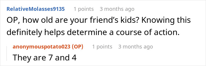 Text conversation showing a woman dealing with her friend’s rowdy kids aged 7 and 4, choosing childfree events. Text conversation showing a woman dealing with her friend’s rowdy kids aged 7 and 4, choosing childfree events.