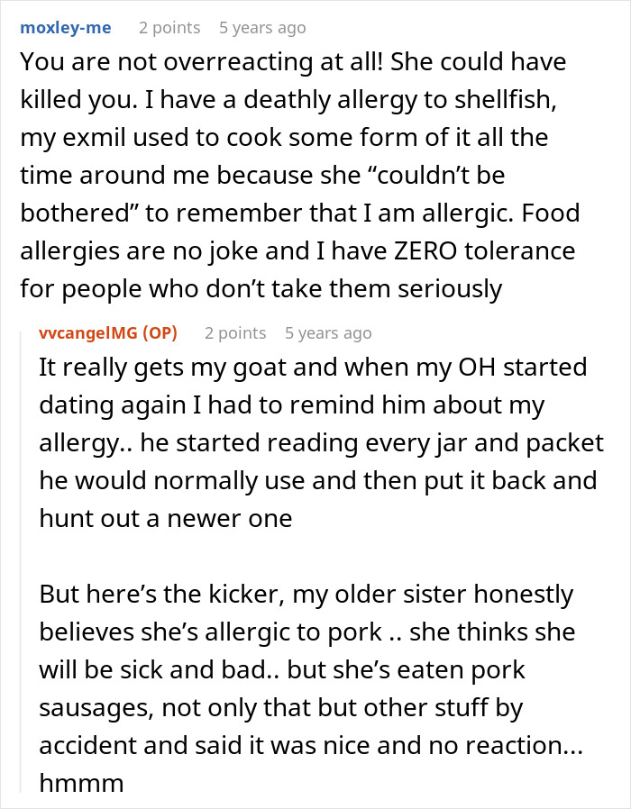 Screenshot of an online discussion about allergies and intolerance, referencing mil-try-poison-woman in user comments. Screenshot of an online discussion about allergies and intolerance, referencing mil-try-poison-woman in user comments.