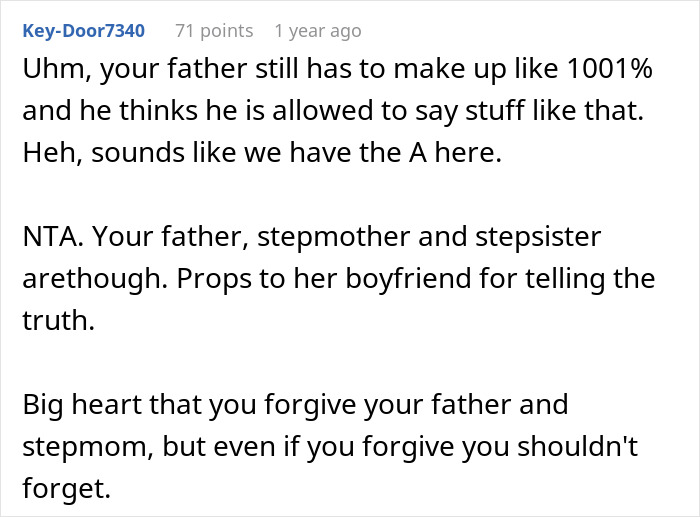 Text conversation highlighting a woman’s old fight with stepsister leading to cutting ties with her entire family. Text conversation highlighting a woman’s old fight with stepsister leading to cutting ties with her entire family.
