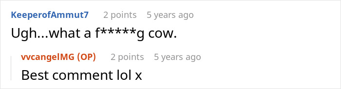 Screenshot of an online comment thread showing a user insult with reply, related to mil-try-poison-woman topic. Screenshot of an online comment thread showing a user insult with reply, related to mil-try-poison-woman topic.