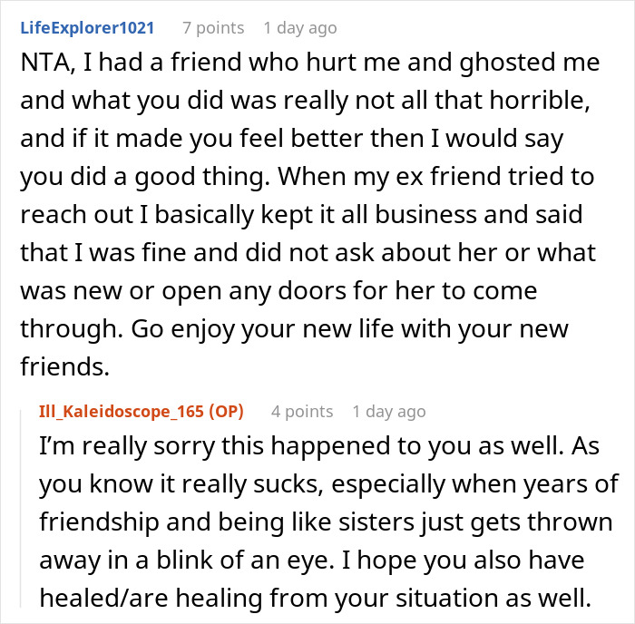 “AITA For Giving My Ex-Best Friend A Taste Of Her Own Medicine After She Betrayed Me?” “AITA For Giving My Ex-Best Friend A Taste Of Her Own Medicine After She Betrayed Me?”