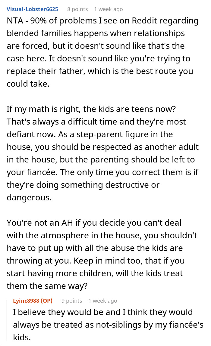Reddit user discusses man trying to win over fiancee’s kids for six years before giving up and wanting to break up. Reddit user discusses man trying to win over fiancee’s kids for six years before giving up and wanting to break up.