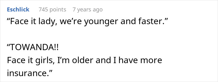 Comment discussing a lady stealing a couple's parking spot and the witty revenge served instead of donuts. Comment discussing a lady stealing a couple's parking spot and the witty revenge served instead of donuts.