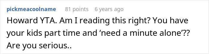 Comment on a forum discussing a guy accusing his sister of being a stranger to his kids after she refuses childcare duties. Comment on a forum discussing a guy accusing his sister of being a stranger to his kids after she refuses childcare duties.