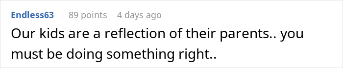 Comment about kids reflecting parents, relating to a girl who gets bullied over a party seat teaching bullies kindness. Comment about kids reflecting parents, relating to a girl who gets bullied over a party seat teaching bullies kindness.