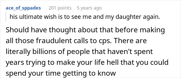 Screenshot of a Reddit comment about an estranged dad with cancer wanting to reconnect with daughter he disowned. Screenshot of a Reddit comment about an estranged dad with cancer wanting to reconnect with daughter he disowned.
