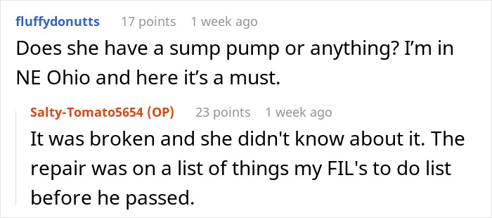 Reddit comments discussing a sewage disaster and a broken sump pump causing a smelly mess at home. Reddit comments discussing a sewage disaster and a broken sump pump causing a smelly mess at home.