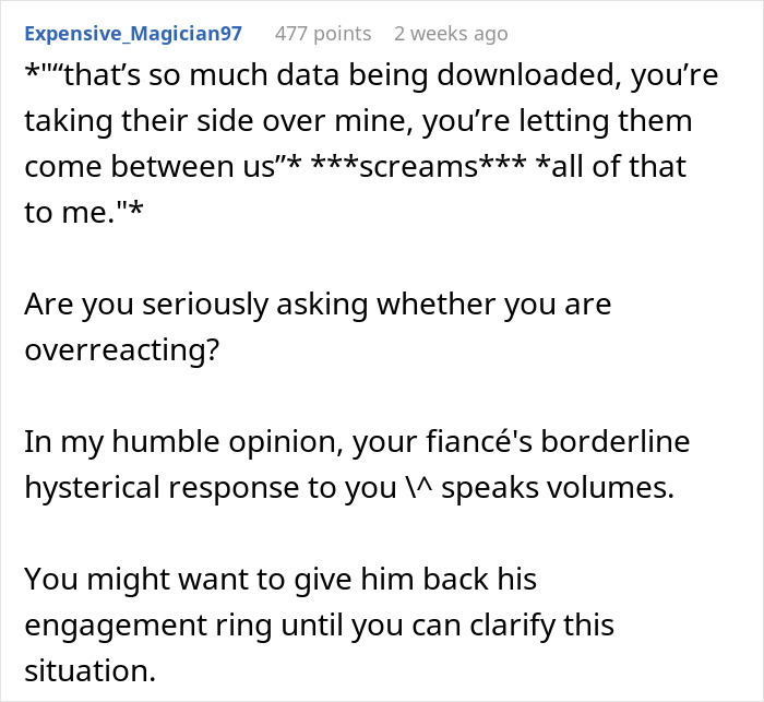 Text conversation about fiancé’s strange behavior raising concerns for mom-to-be, suggesting gut feelings might be right. Text conversation about fiancé’s strange behavior raising concerns for mom-to-be, suggesting gut feelings might be right.