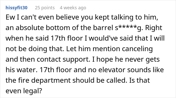 Customer demands Instacart shopper drag water up 17 floors, raising questions about tipping and worker treatment. Customer demands Instacart shopper drag water up 17 floors, raising questions about tipping and worker treatment.