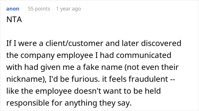 Screenshot of an online comment discussing an Indian guy refusing to change his name for a US client and career risks.