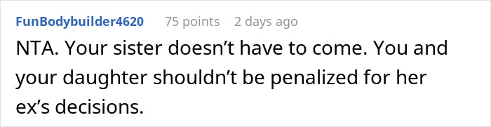 Comment on woman refusing to cancel her daughter’s dream wedding venue despite sister’s cheating ex, defending her decision. Comment on woman refusing to cancel her daughter’s dream wedding venue despite sister’s cheating ex, defending her decision.