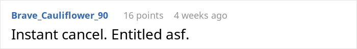Screenshot of an online comment calling a customer entitled for demanding an Instacart shopper drag water up 17 floors. Screenshot of an online comment calling a customer entitled for demanding an Instacart shopper drag water up 17 floors.