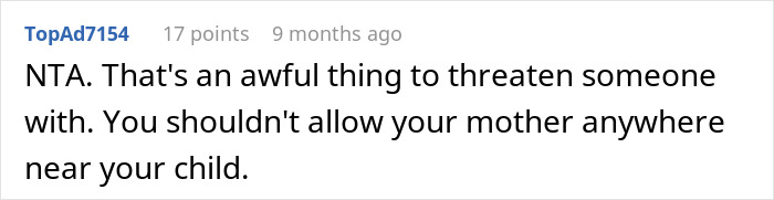 Comment warning about grandma threaten CPS unborn baby, advising to keep mother away from child for safety. Comment warning about grandma threaten CPS unborn baby, advising to keep mother away from child for safety.