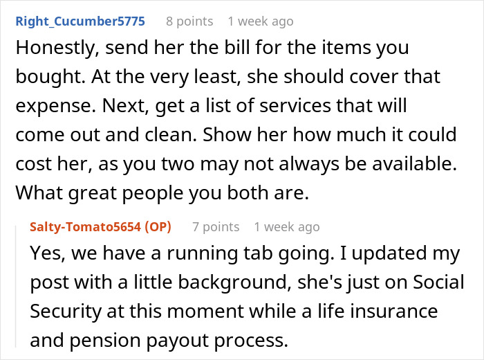 Comments discussing a running tab for cleaning services after a sewage disaster left a couple shoveling a smelly mess at home. Comments discussing a running tab for cleaning services after a sewage disaster left a couple shoveling a smelly mess at home.