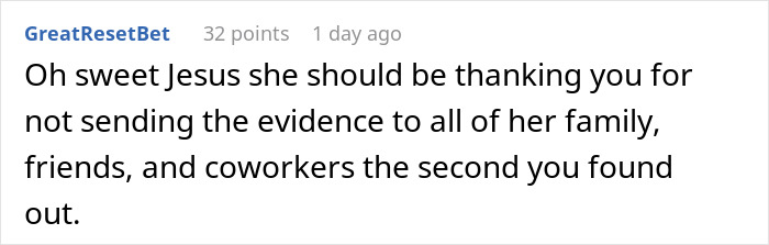 Screenshot of a comment discussing in-laws suspecting a divorce due to their daughter's weight before learning the truth. Screenshot of a comment discussing in-laws suspecting a divorce due to their daughter's weight before learning the truth.