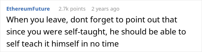 Screenshot of a Reddit comment discussing a guy clapping back with two weeks notice before his PTO. Screenshot of a Reddit comment discussing a guy clapping back with two weeks notice before his PTO.