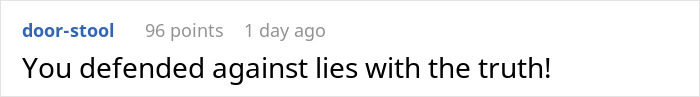 Comment on a discussion thread about truth and lies, reflecting on in-laws' doubts regarding weight and divorce. Comment on a discussion thread about truth and lies, reflecting on in-laws' doubts regarding weight and divorce.