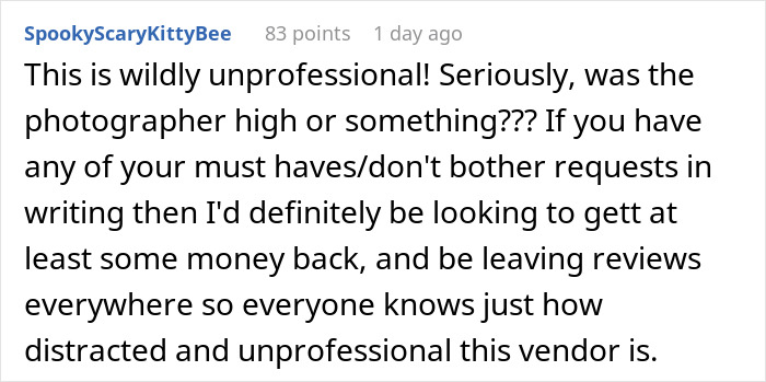 Bride slams $3K wedding photographer, saying her dog with a GoPro would have taken better photos. Bride slams $3K wedding photographer, saying her dog with a GoPro would have taken better photos.