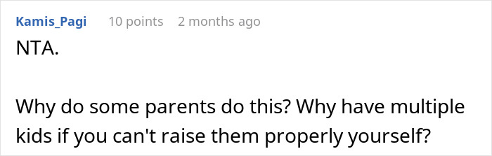 Comment discussing parenting challenges and questioning relationships between siblings, sister, and mom. Comment discussing parenting challenges and questioning relationships between siblings, sister, and mom.