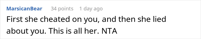 Screenshot of a social media comment discussing a man’s alleged divorce, addressing in-laws’ assumptions about weight. Screenshot of a social media comment discussing a man’s alleged divorce, addressing in-laws’ assumptions about weight.