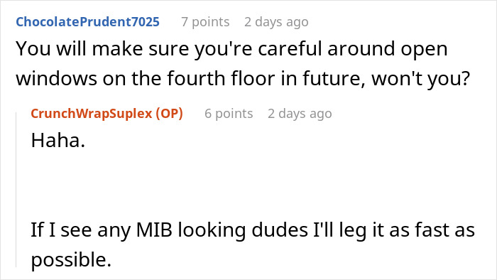 Screenshot of a Reddit conversation about Epstein’s death featuring comments from a user and a prison officer.