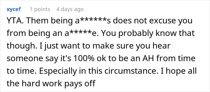 Comment criticizing behavior, emphasizing hard work of a working mom managing once-a-week daycare challenges with in-laws. Comment criticizing behavior, emphasizing hard work of a working mom managing once-a-week daycare challenges with in-laws.