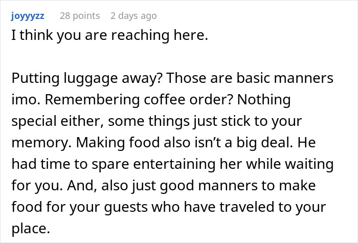 ALT text: Woman panics as husband remembers friend’s favorite drink from years ago, showing signs of jealousy in a social setting. ALT text: Woman panics as husband remembers friend’s favorite drink from years ago, showing signs of jealousy in a social setting.