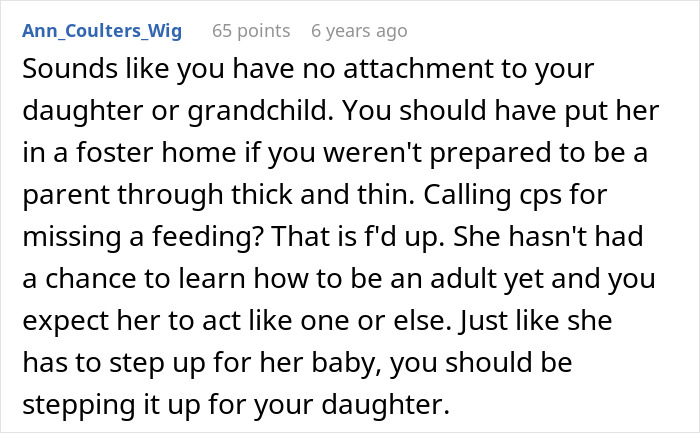 Comment criticizing a dad who called CPS on his teen daughter, discussing challenges of parenting and attachment issues. Comment criticizing a dad who called CPS on his teen daughter, discussing challenges of parenting and attachment issues.