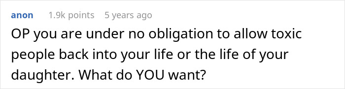 Screenshot of an online comment about an estranged dad wanting to reconnect with his daughter after a cancer diagnosis. Screenshot of an online comment about an estranged dad wanting to reconnect with his daughter after a cancer diagnosis.