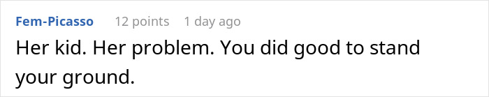 Screenshot of a comment defending babysitters deserving a living wage and supporting standing ground in a family dispute. Screenshot of a comment defending babysitters deserving a living wage and supporting standing ground in a family dispute.