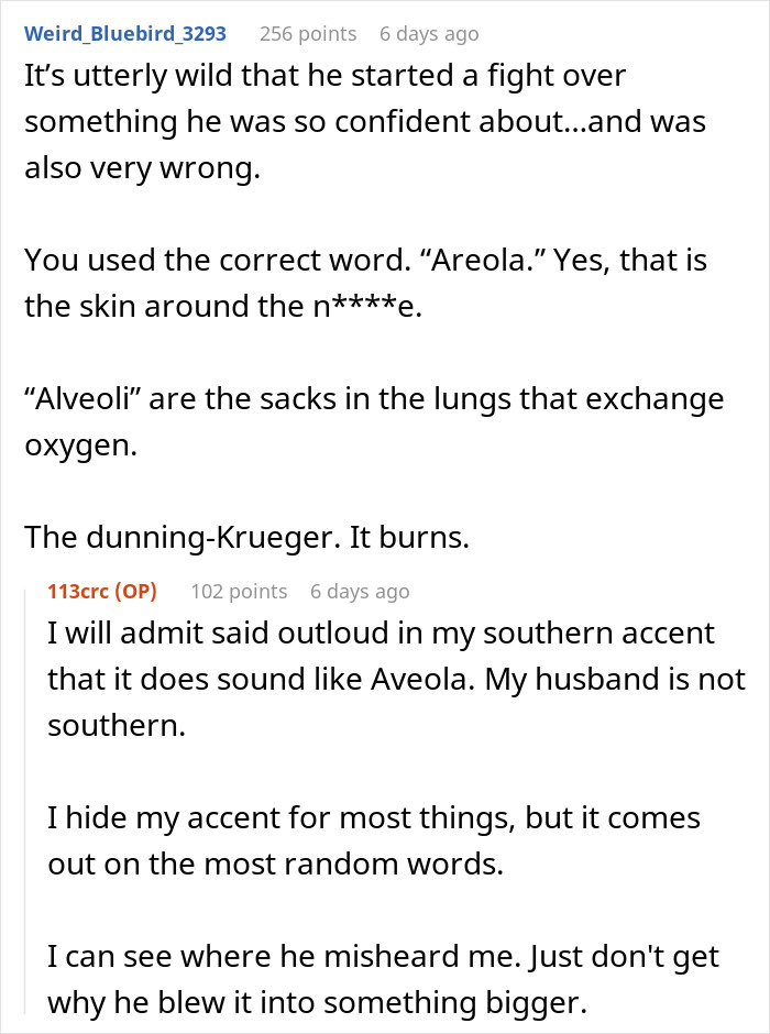 Reddit user discusses hubby mocking wife over mispronunciation while she shares surgery details, causing emotional distress. Reddit user discusses hubby mocking wife over mispronunciation while she shares surgery details, causing emotional distress.