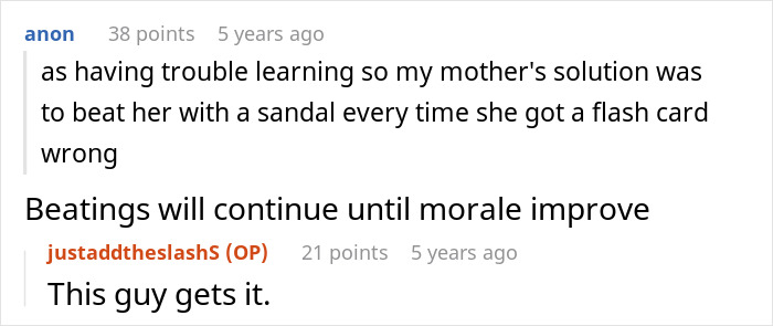 Screenshot of a Reddit conversation about a mother telling her teen son to leave home and regrets her decision. Screenshot of a Reddit conversation about a mother telling her teen son to leave home and regrets her decision.