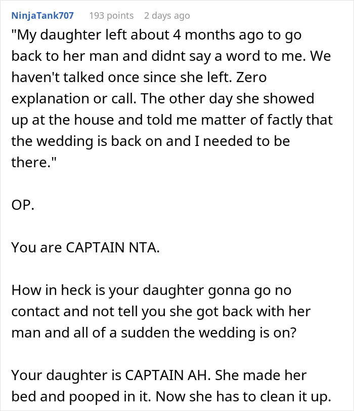 Man spends $22,500 on daughter’s failed wedding and skips real wedding to hang out with friends. Man spends $22,500 on daughter’s failed wedding and skips real wedding to hang out with friends.