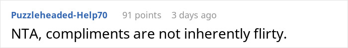 Screenshot of an online discussion where a user comments on a man’s compliment to girlfriend’s mom causing a fight. Screenshot of an online discussion where a user comments on a man’s compliment to girlfriend’s mom causing a fight.
