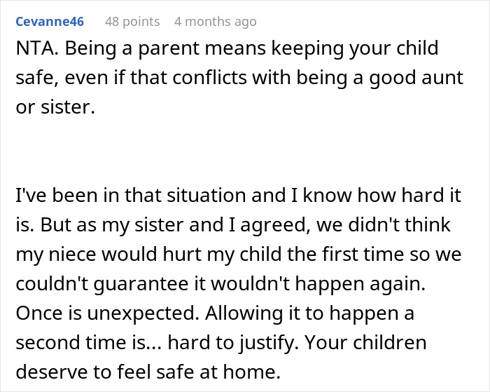 Comment discussing a woman refusing to babysit her autistic nephew after he injures her daughter and spits on her. Comment discussing a woman refusing to babysit her autistic nephew after he injures her daughter and spits on her.