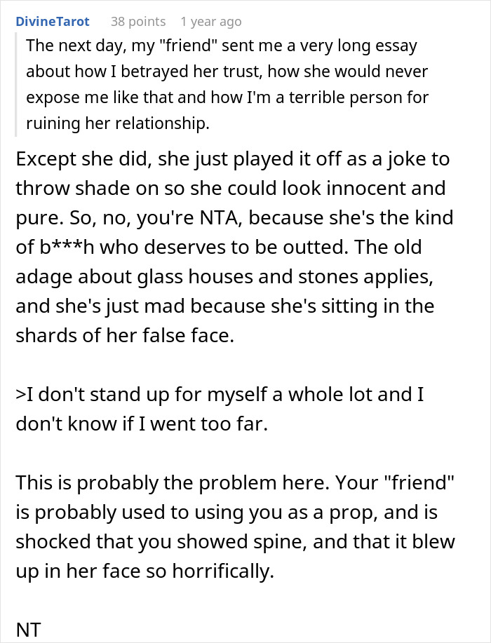 Text of a social media post discussing a friend’s boyfriend and exposing the girlfriend’s body count in a relationship conflict. Text of a social media post discussing a friend’s boyfriend and exposing the girlfriend’s body count in a relationship conflict.