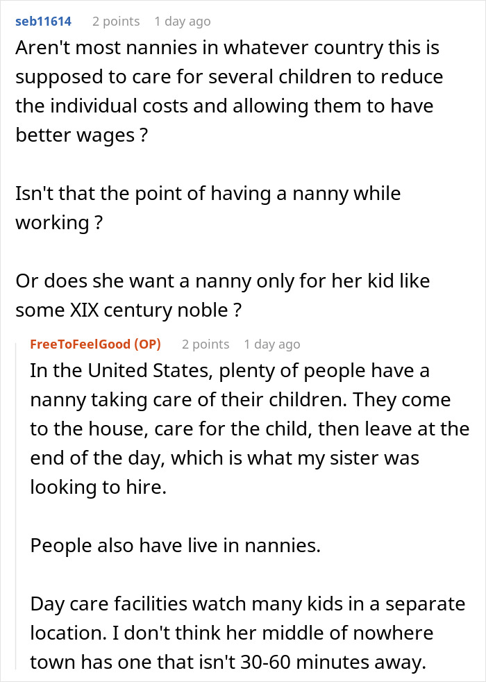 Reddit discussion about babysitters and nannies, addressing fair wages and childcare arrangements in the United States. Reddit discussion about babysitters and nannies, addressing fair wages and childcare arrangements in the United States.