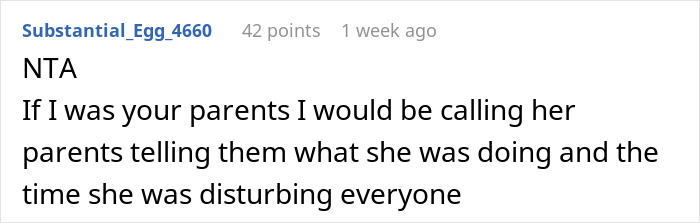 Text comment from an online forum discussing a teen showing up at best friend's door at 4 AM, confused why unwelcome. Text comment from an online forum discussing a teen showing up at best friend's door at 4 AM, confused why unwelcome.